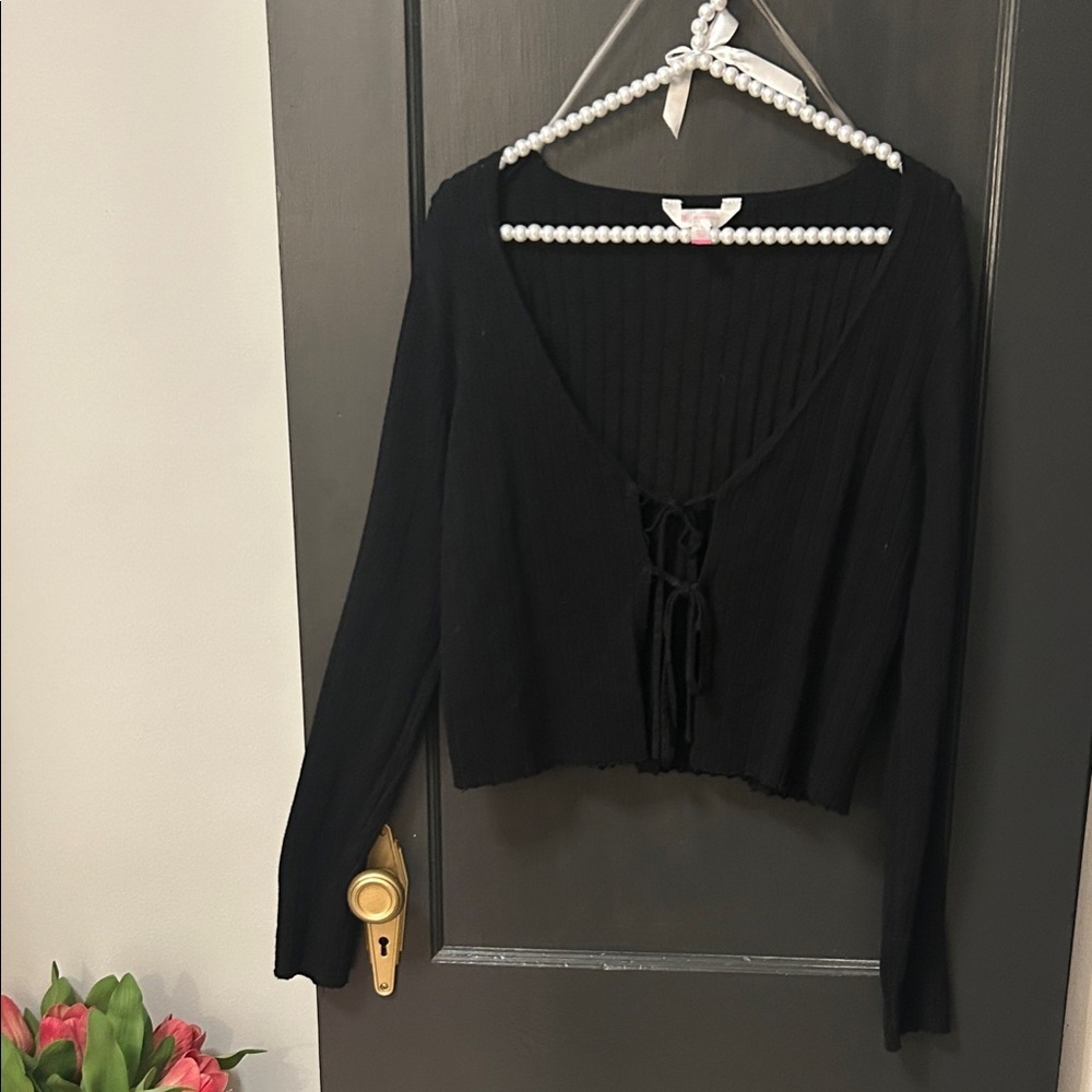 Elegant Black Women's Tie Top